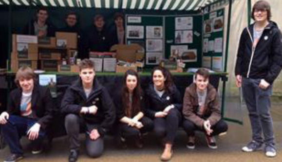 Young Enterprise students selling at the Worcester Spring Fair
