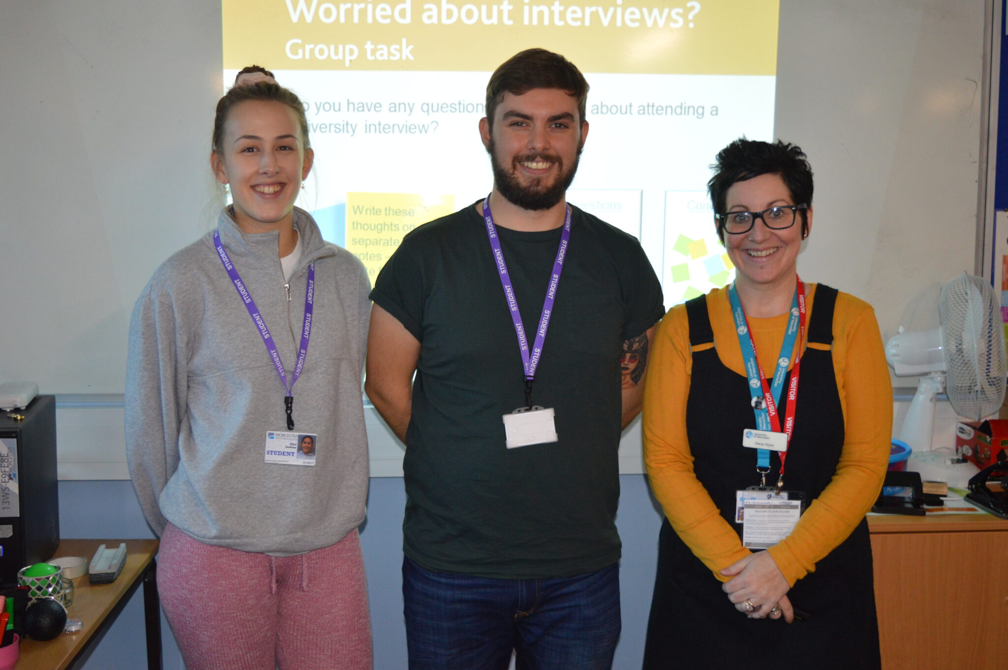 Visitors with students on Access to HE course