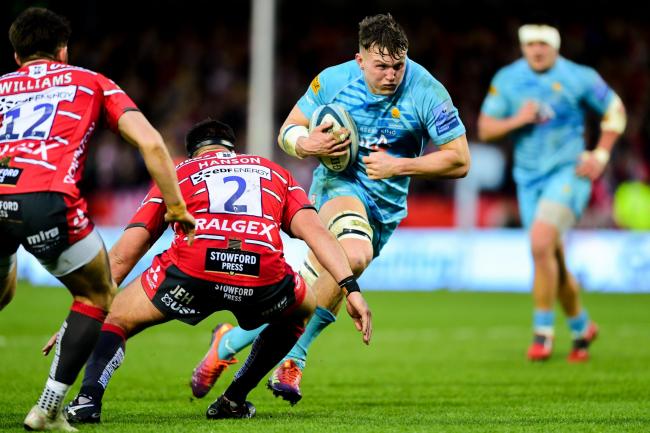 Worcester Warriors player during match - former student