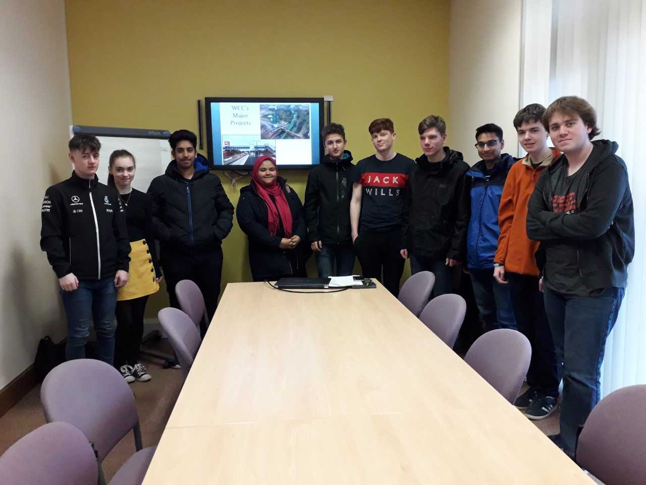 Junior Internship Programme students visit Worcestershire County Council