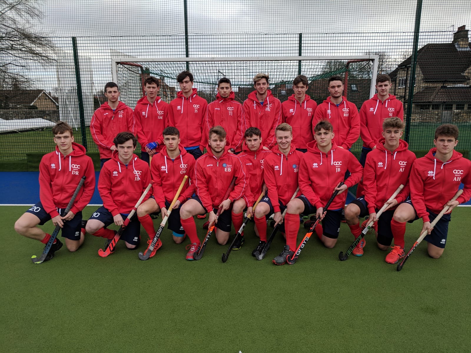 England Colleges Hockey camp squad including WSFC students