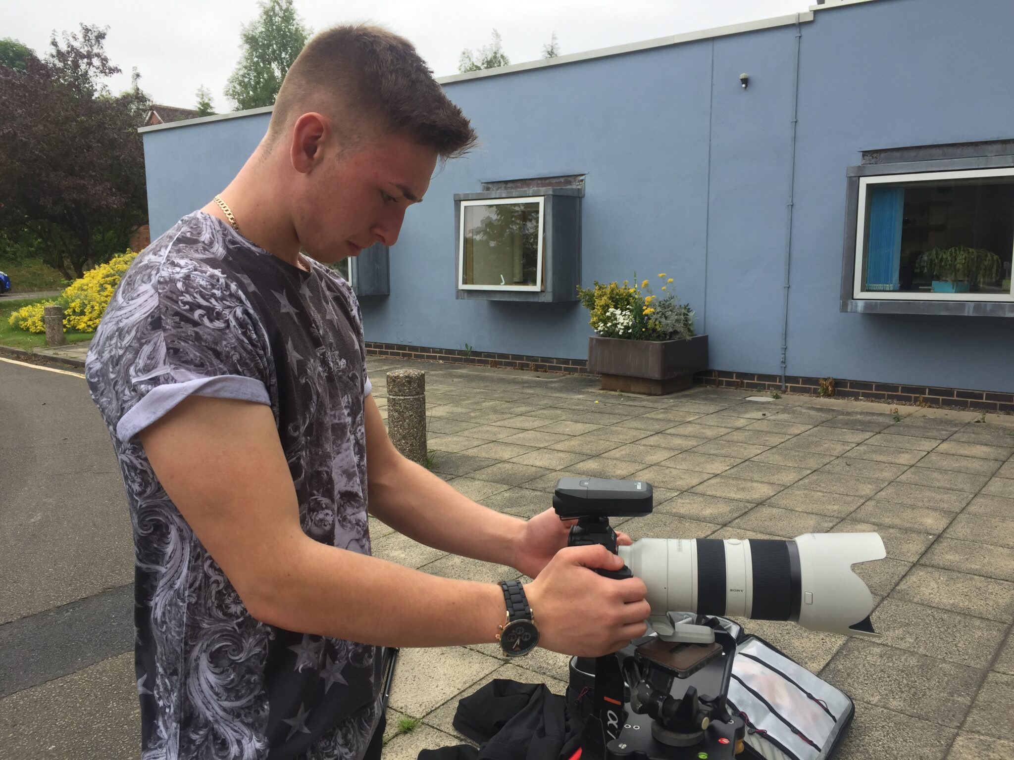 Student on cinematography work experience