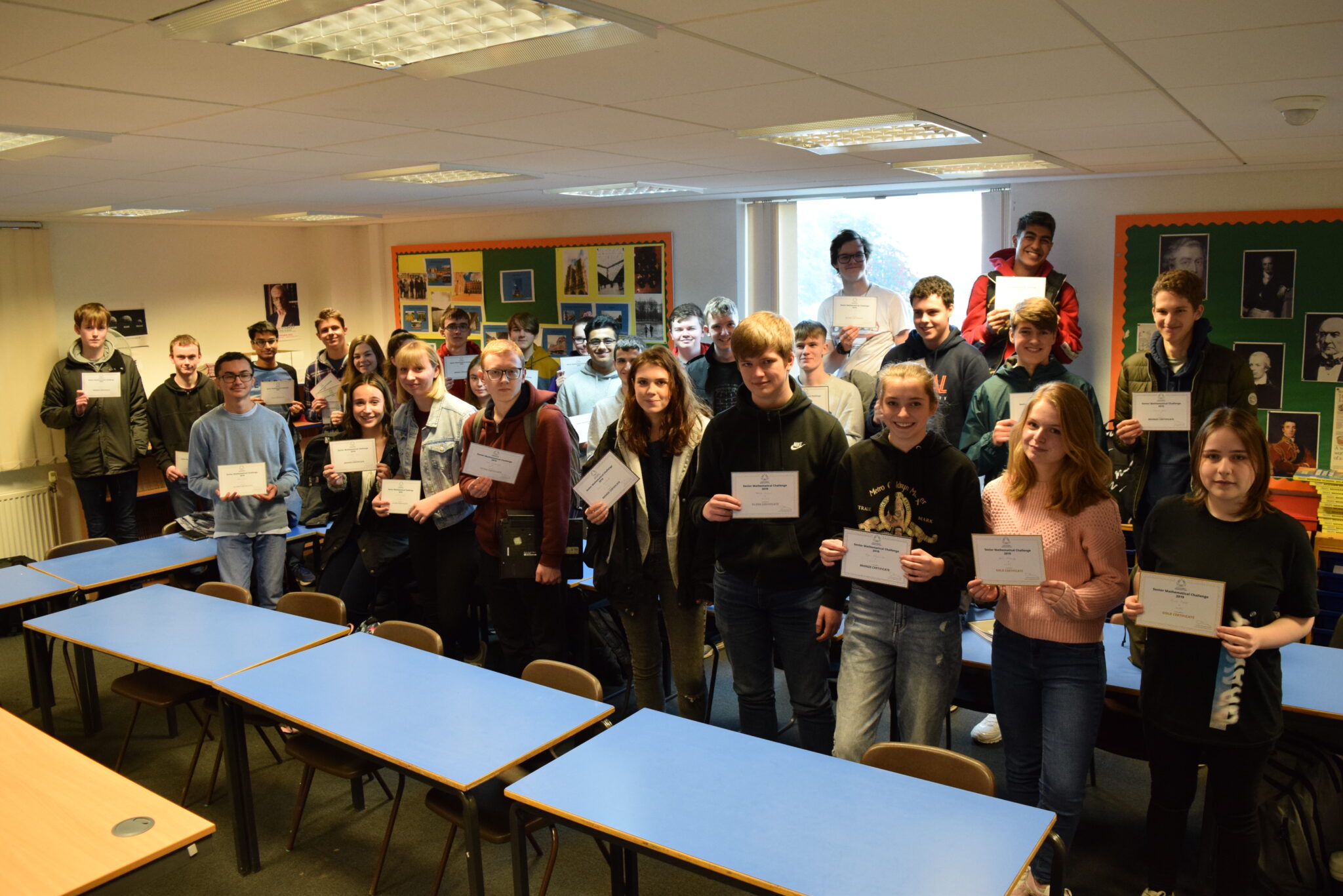 Students awarded Maths Challenge certificates