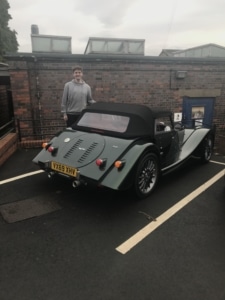 Student on work experience at Morgan Motors Student on work experience at Morgan Motors