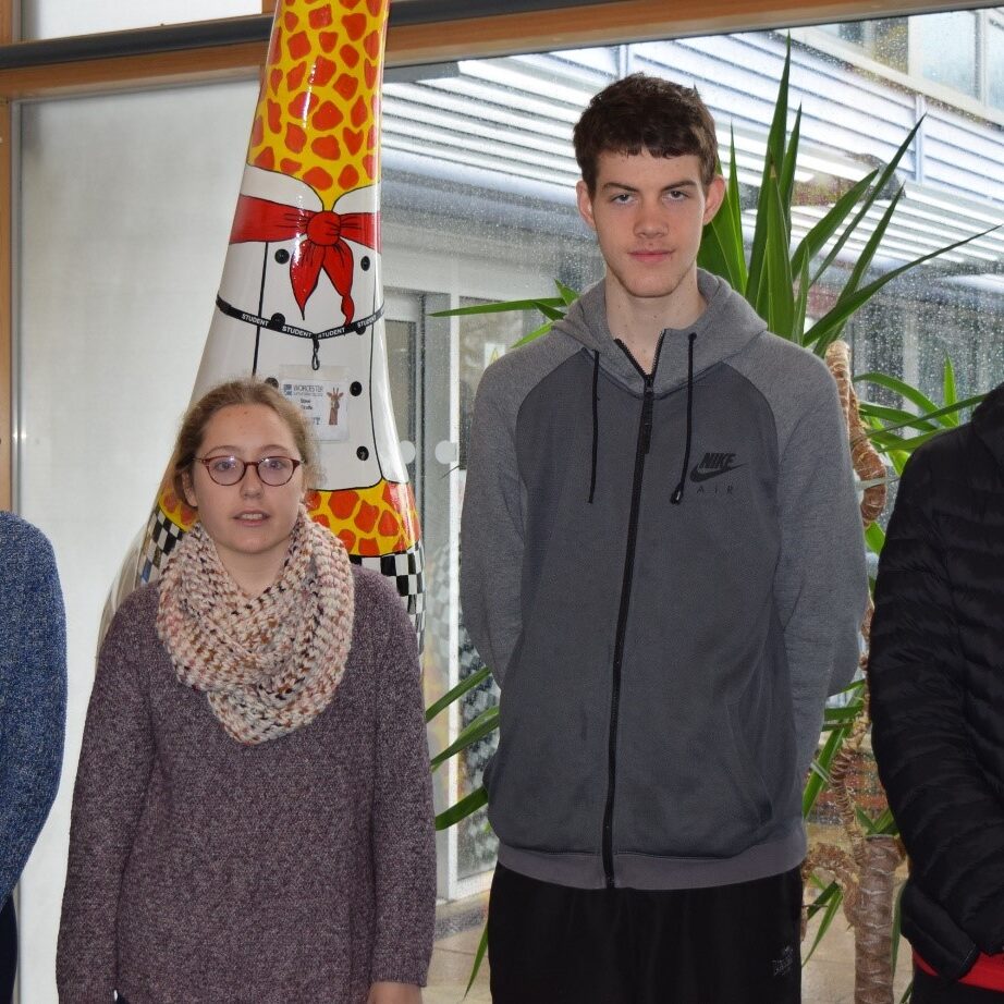 Four students who have been offered places at Oxford or Cambridge Universities