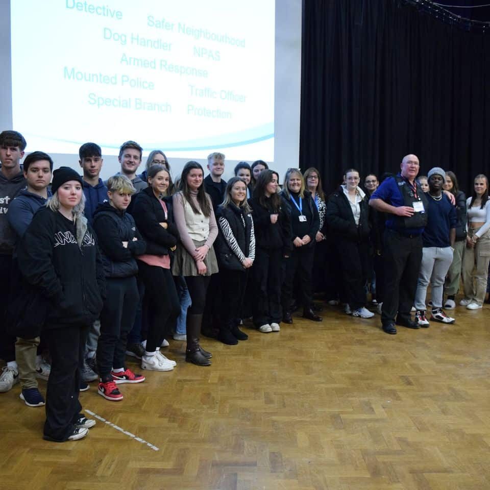 Police talk to Criminology students