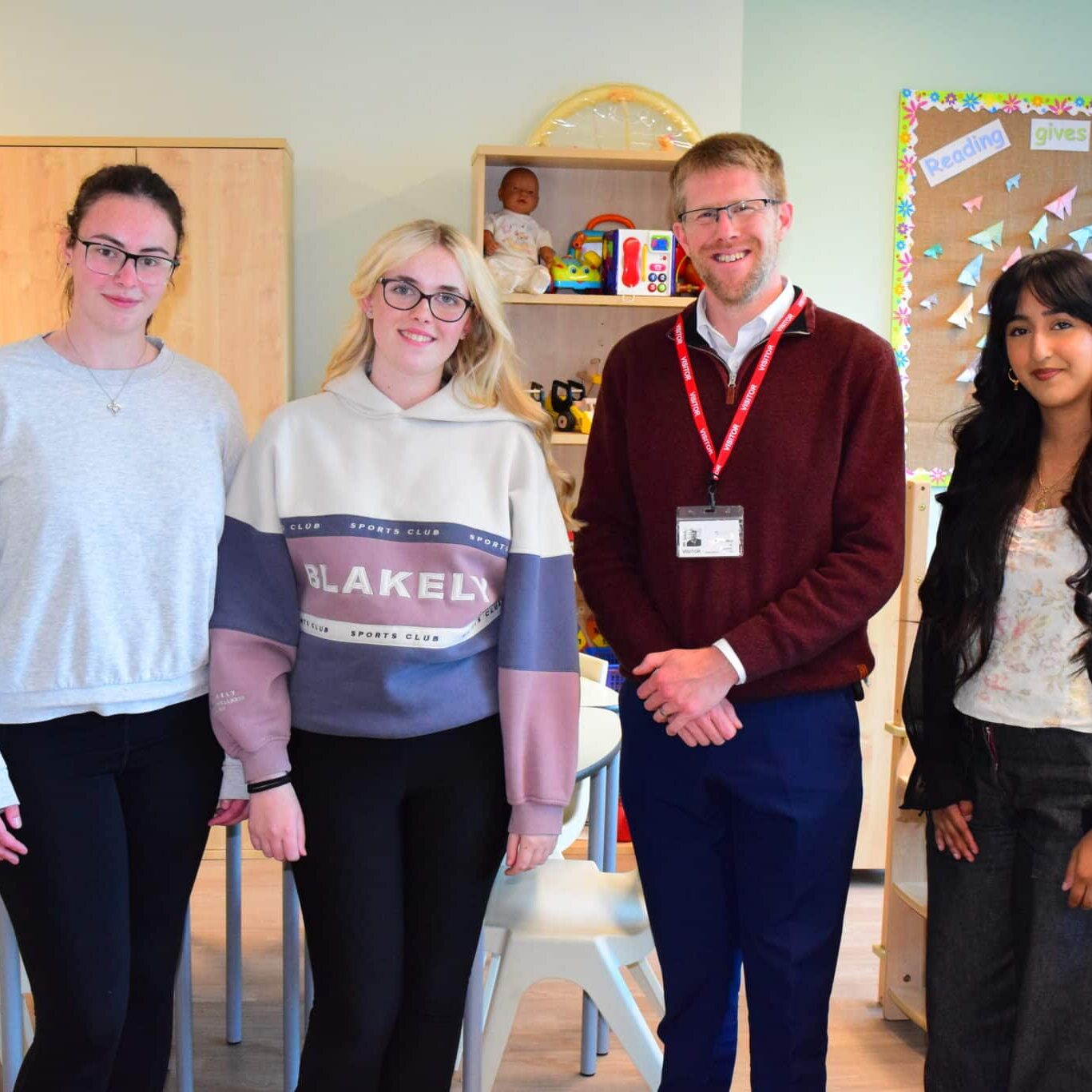 Tom Collins MP and Education T Level students