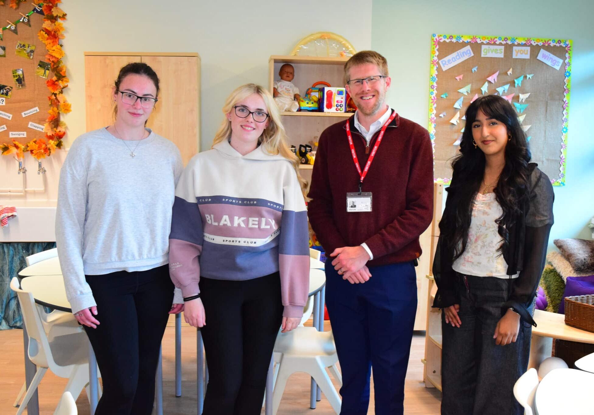 Tom Collins MP and Education T Level students