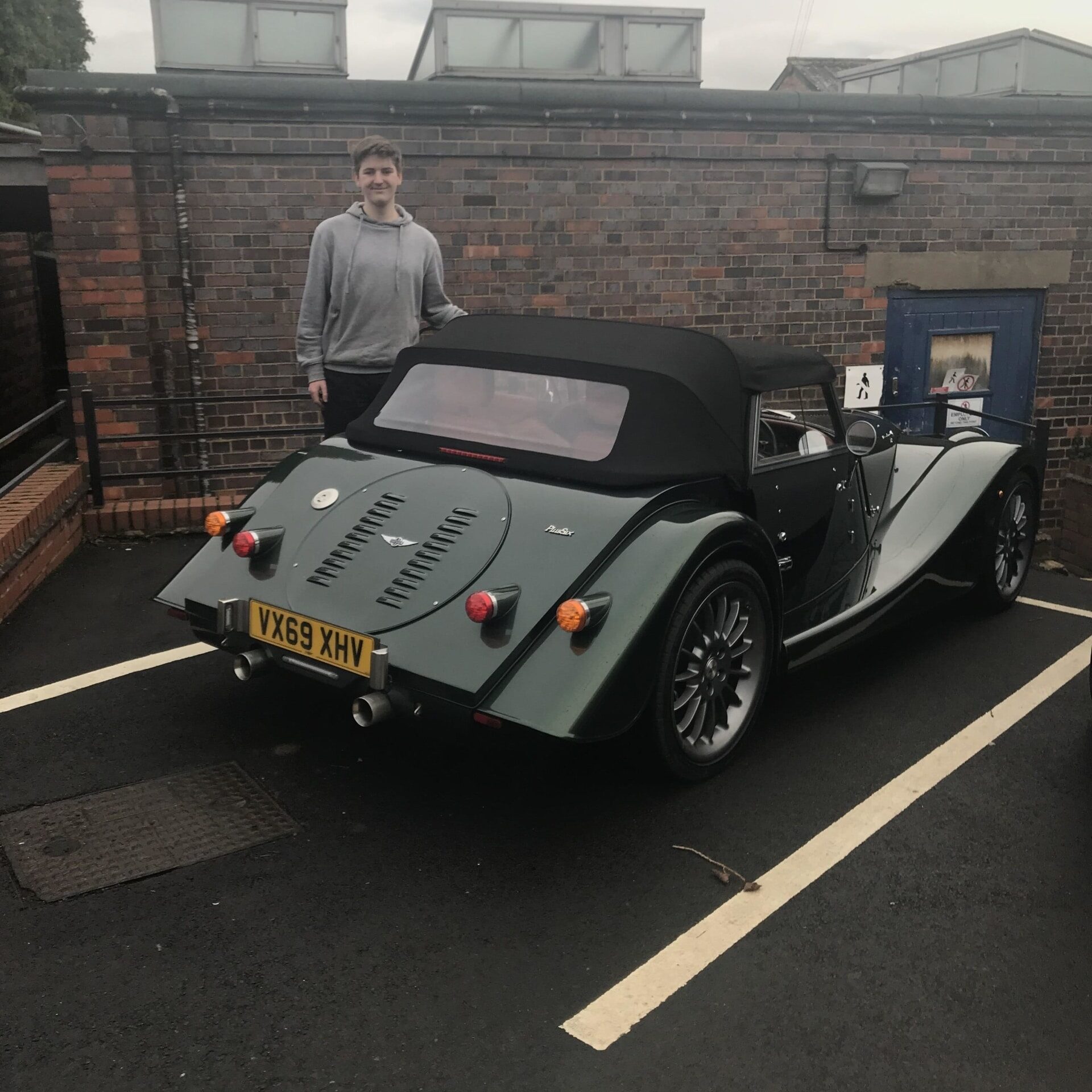Student on work experience at Morgan Motors