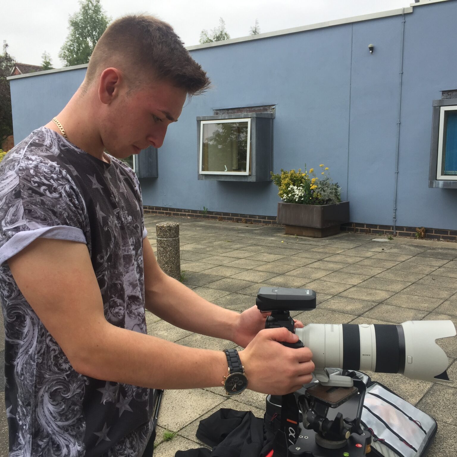 Student on cinematography work experience