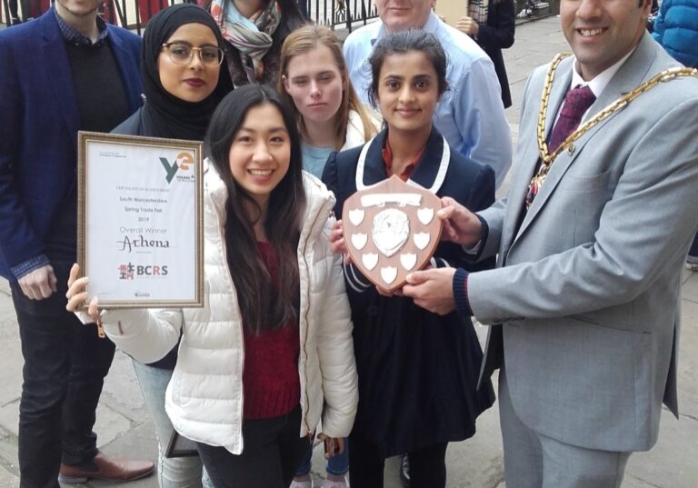 Young Enterprise team receive award from Mayor at Spring Trade Fair