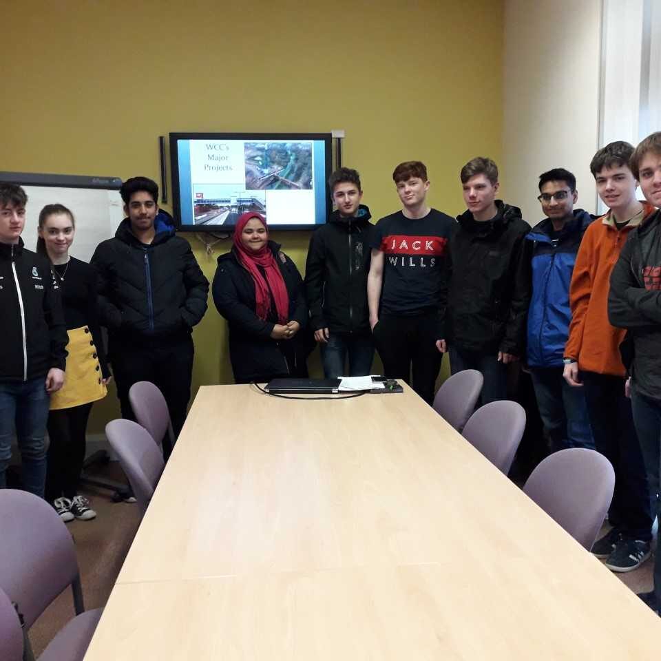 Junior Internship Programme students visit Worcestershire County Council