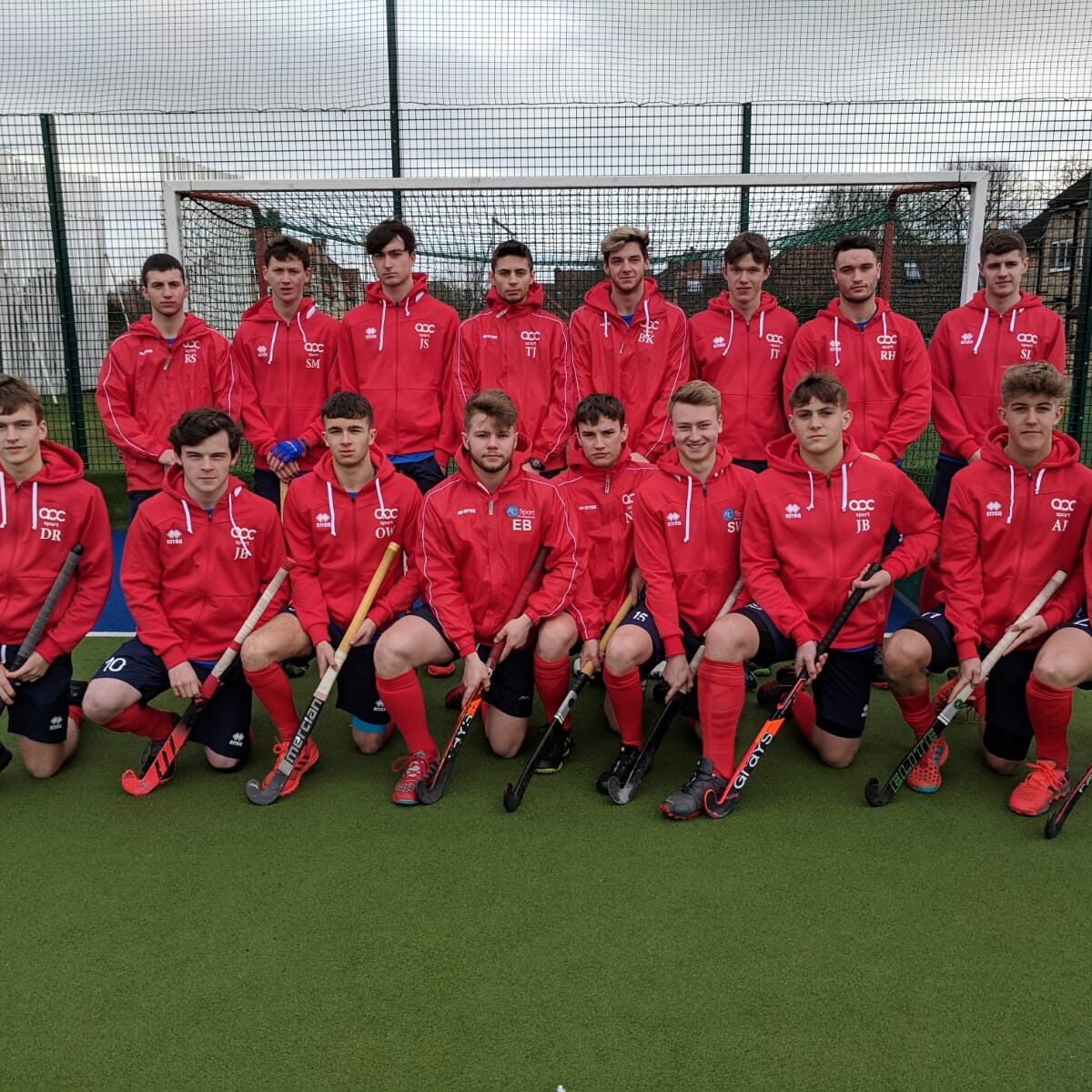 England Colleges Hockey camp squad including WSFC students